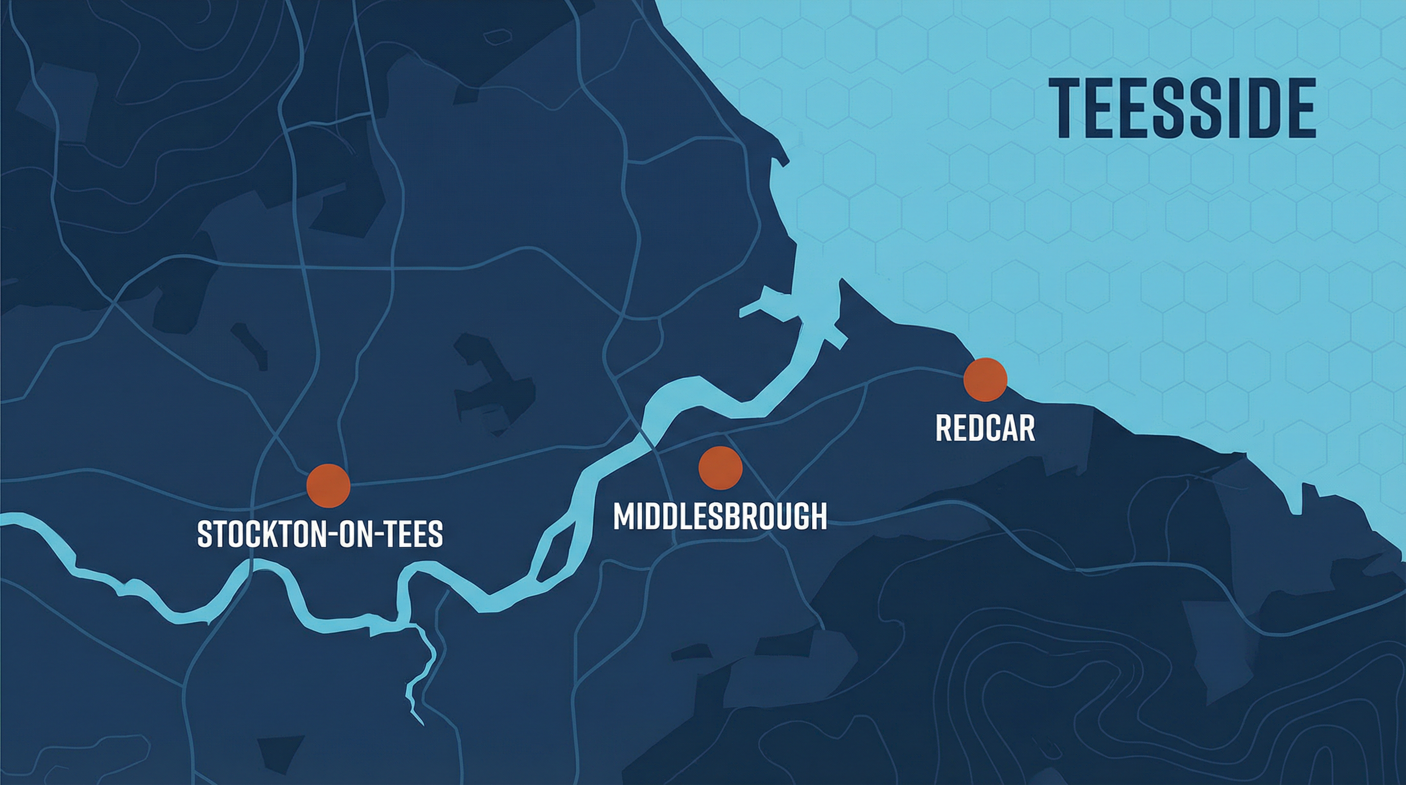 Map of Teesside